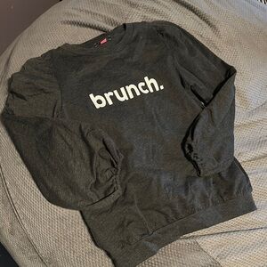 Vince Camino Dark Grey 'Brunch' Sweatshirt‎ sz XS
